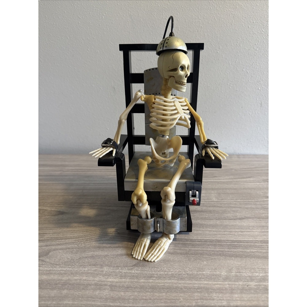 Gemmy Halloween Joltin Jack Animated Lightup Talking Skeleton In Electric Chair